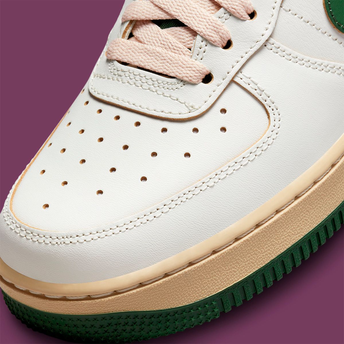 Aged-Look Air Force 1 Low Appears with Green and Muslin Accents
