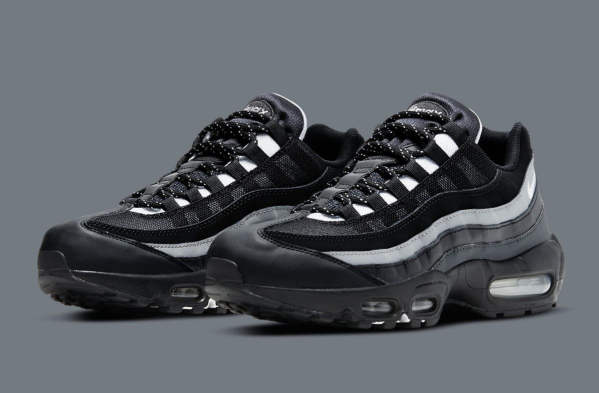 Air max 95 hot sale black white and grey