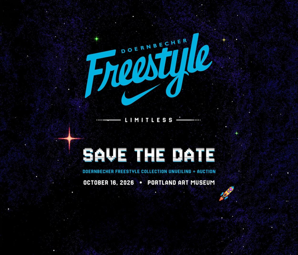 Doernbecher Freestyle 2026 Save the Date. Photo via OHSU Doernbecher Children’s Hospital.
