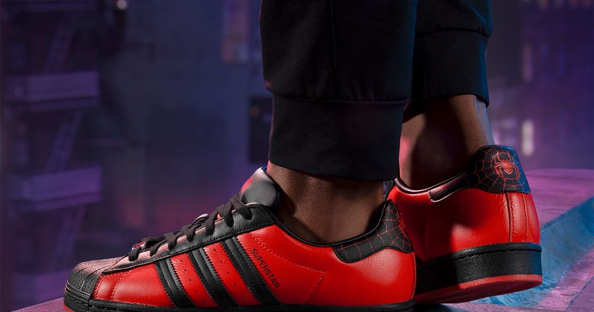 Playstation and Spider-Man Link-Up on Miles Morales adidas Superstar |  House of Heat