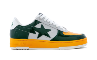 BAPE STA™ #6-2 "Green/Yellow" (Patent Leather) sneaker.