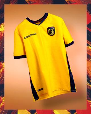 Ecuador 2026 Home Jersey. Photo via Marathon Sports.