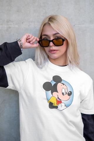 Mickey Mouse Disney Bobby Kim T-Shirt for Adults in White.