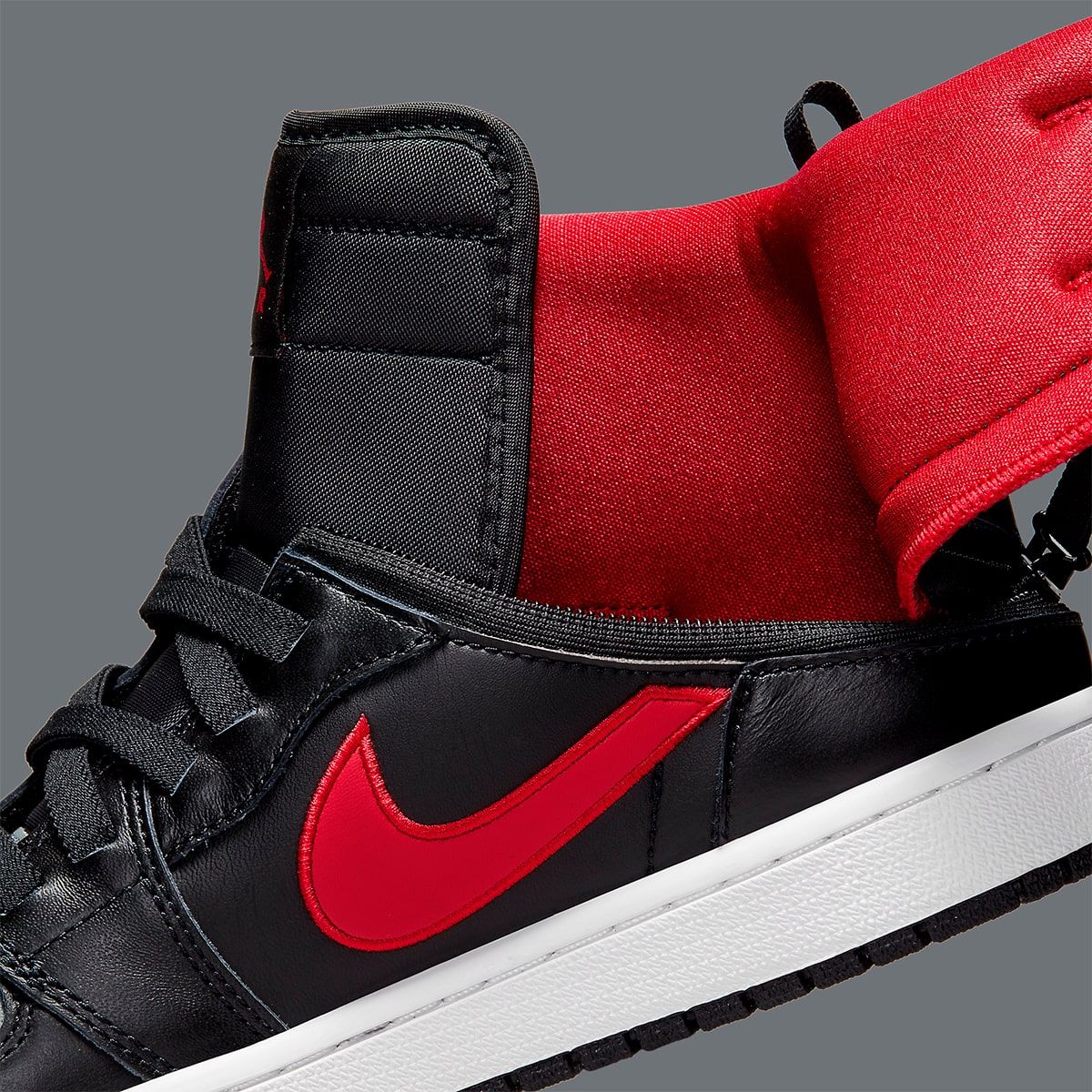 air jordan 1 high flyease black gym red smoke grey