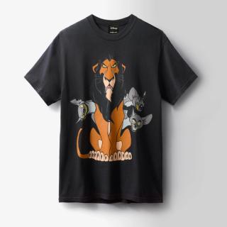 Scar Disney Bobby Kim T-Shirt for Adults in Black.