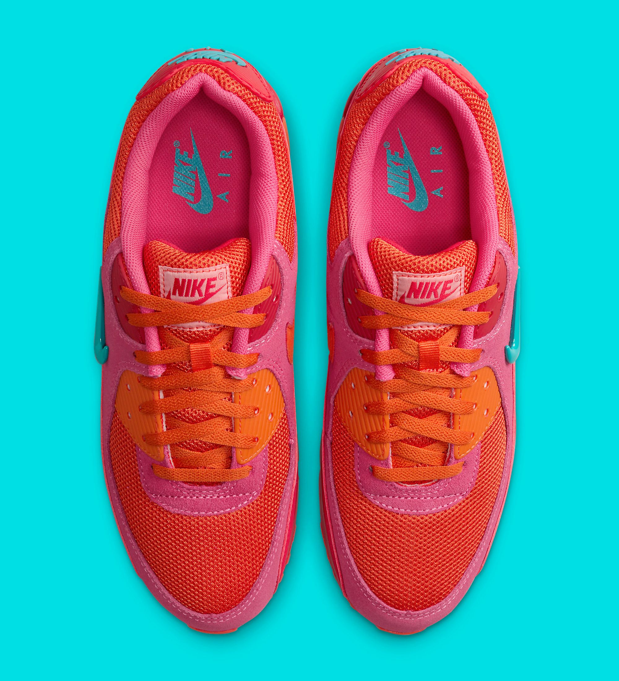 Pink and orange air max best sale