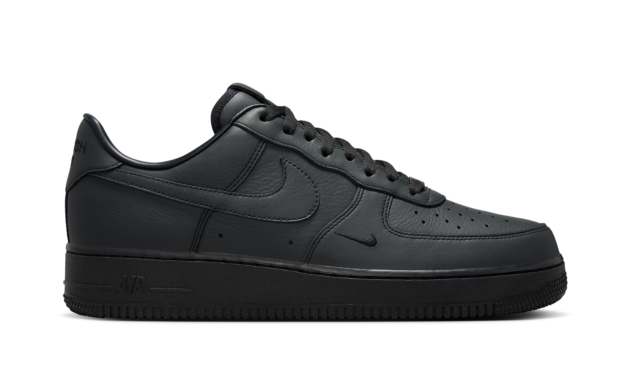nike air force 1 flyleather triple black