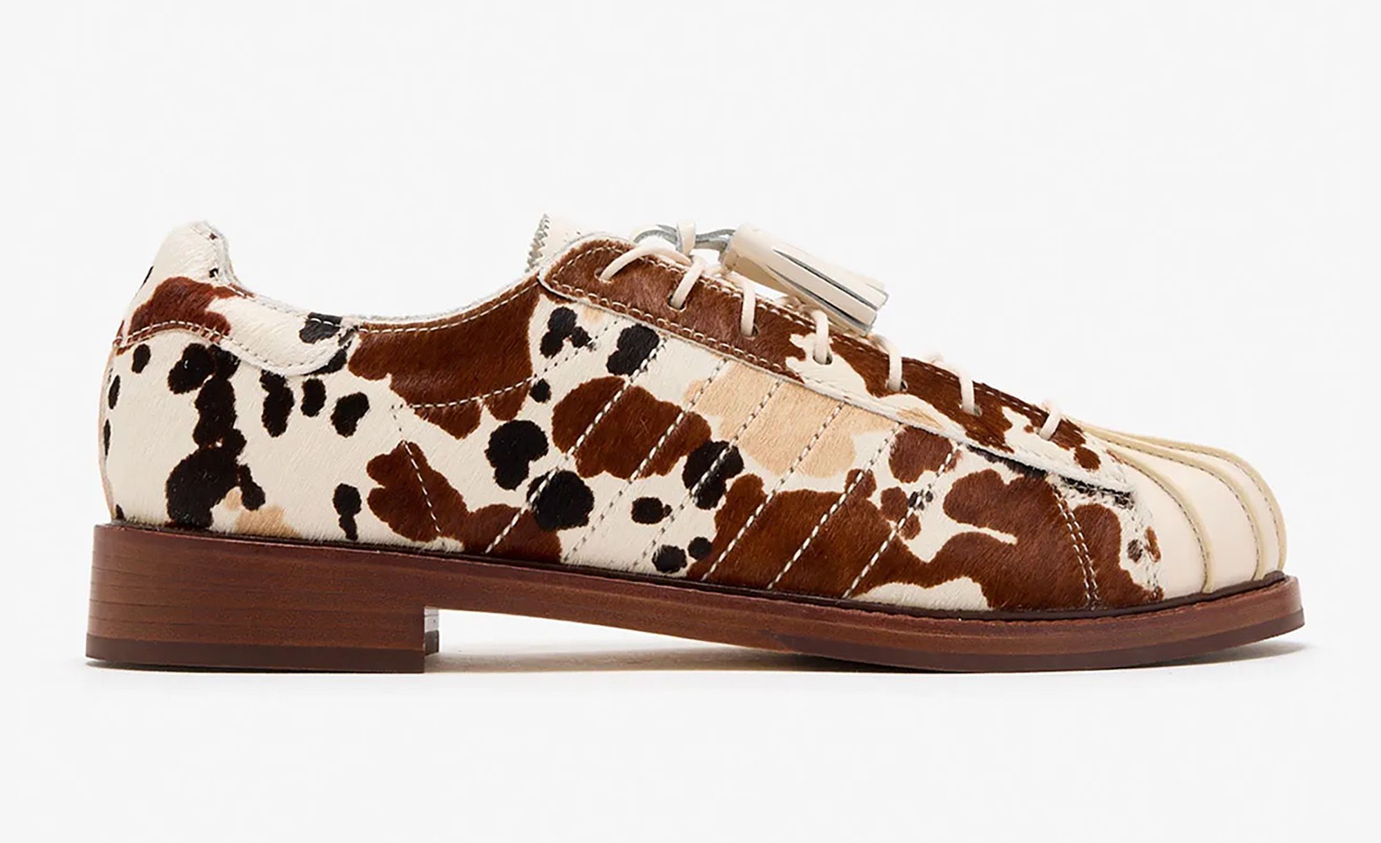 CLOT Turns the adidas Superstar Into a Cow Print Dress Shoe