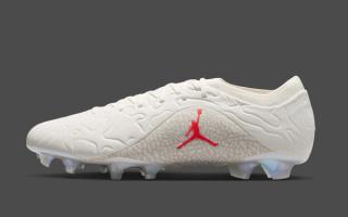 Jordan Brand x Nike Tiempo Maestro Elite FG "Sail/Infrared" (SKU: IF4126-100).