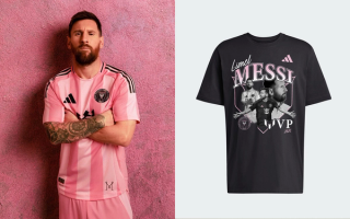 Messi MLS MVP 2025 graphic t-shirt by adidas.