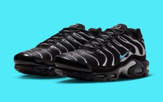Nike Air Max Plus "Scorpion" in a black and gamma blue color scheme. (SKU: IM9624-001).