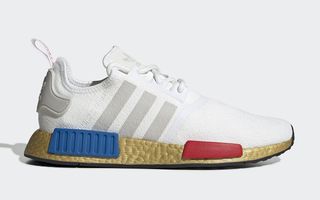 adidas nmd r1 white metallic gold blue red fv3642 release date info 1