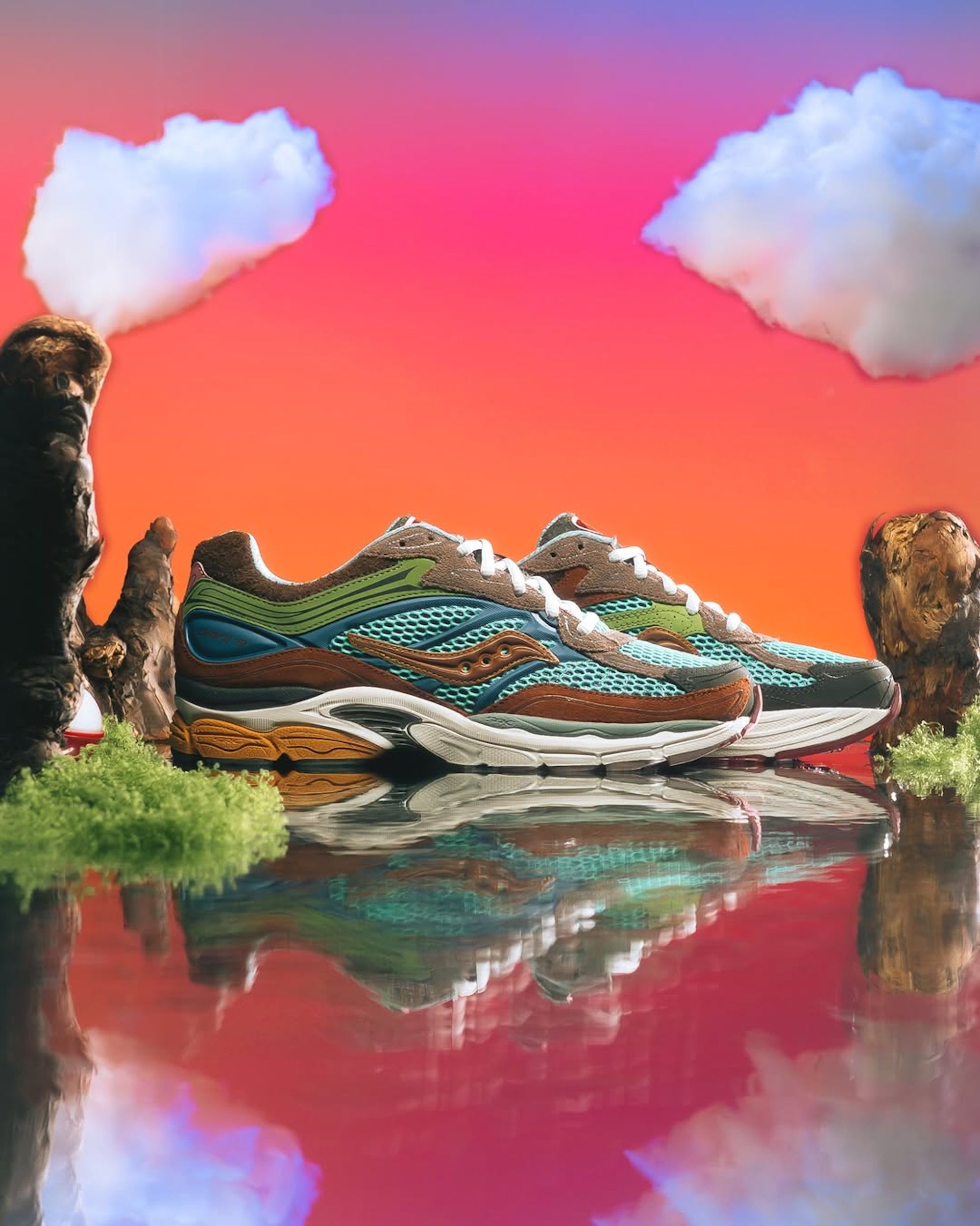 Sneaker Politics' Saucony ProGrid Omni 9 "Sportsman’s Paradise" collaboration.
