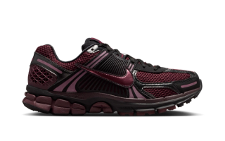 Nike Vomero 5 "Burgundy Crush" sneaker.