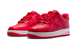 Men's Nike Air Force 1 '07 LV8 "Red Patent Leather (SKU: IX4088-657). Photo via Nike.