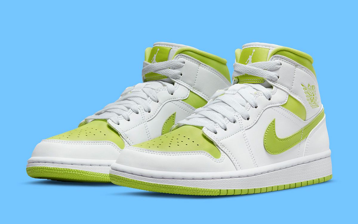 Official Images // Air Jordan 1 Mid “White Lime” | House of Heat°