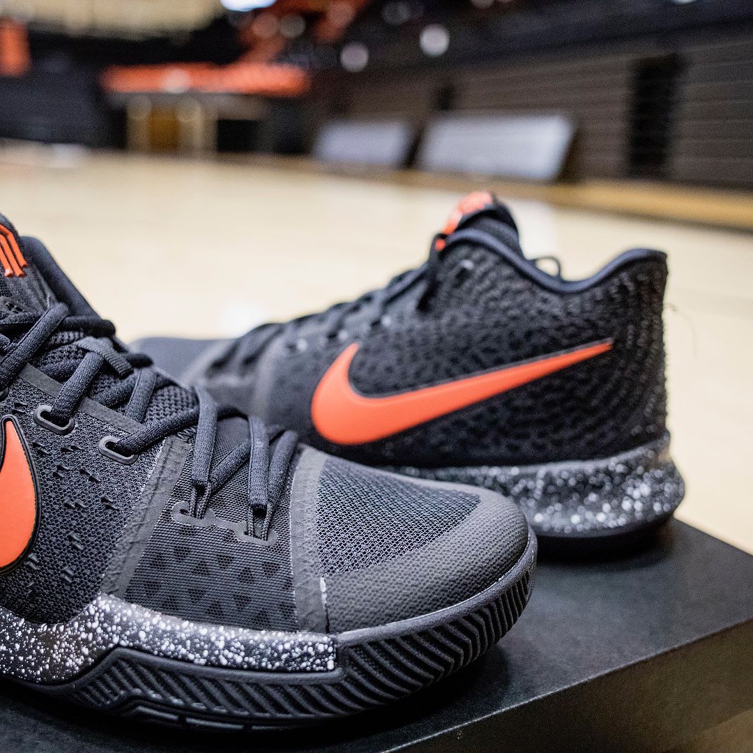 kyrie 3 black and orange