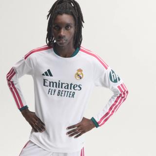 Real Madrid 26/27 Home Authentic Long-Sleeve Jersey (SKU: KC3943). Photo via adidas.