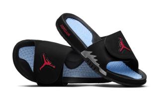 The Jordan Hydro 5 "Black Metallic" Slides Are Available Now