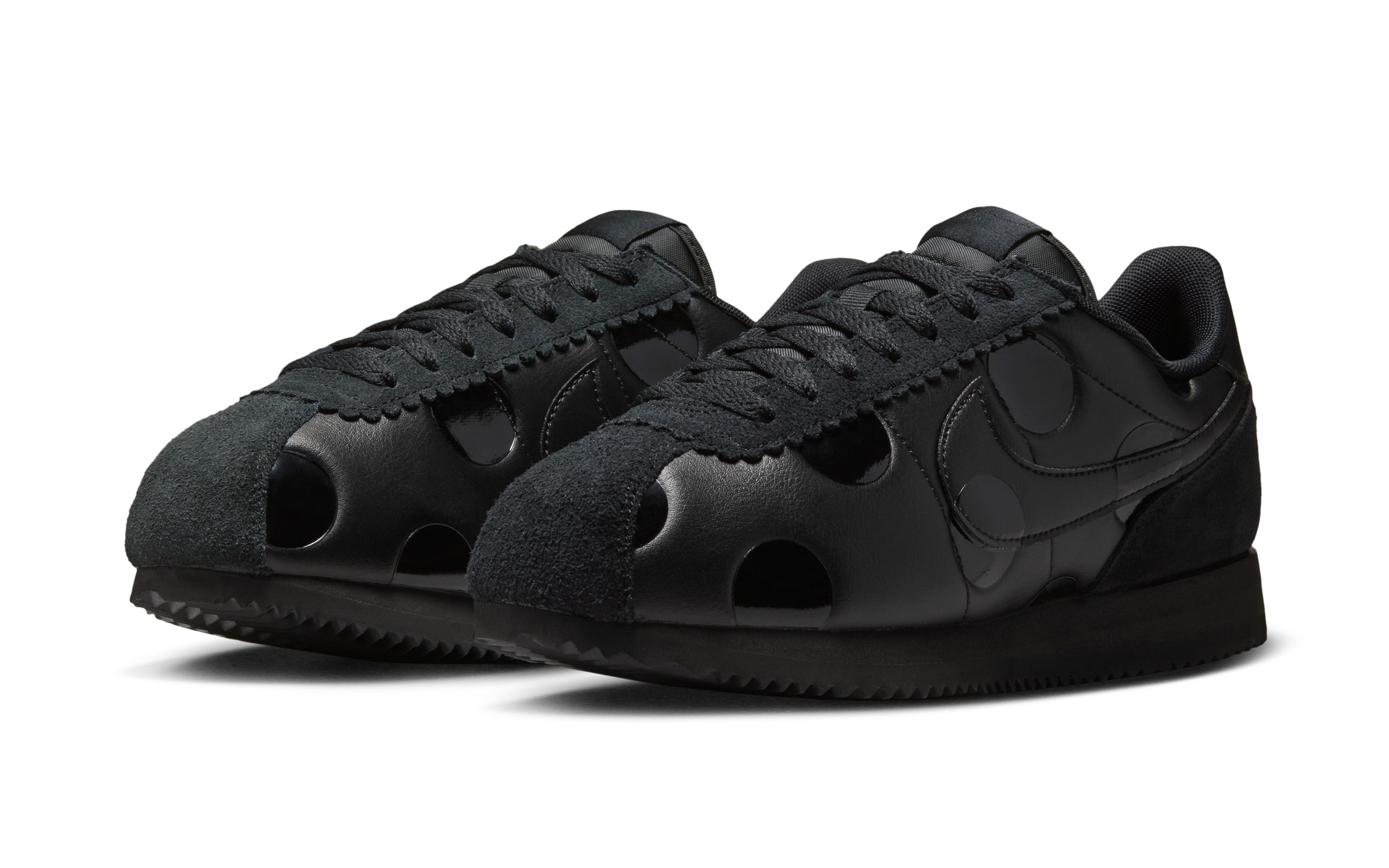 The Womens Nike Cortez Textile Appears In Triple Black | House of