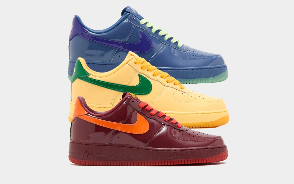 Nike Air Force 1 Low Patent Pack in high-gloss patent leather finish, set to release summer 2026