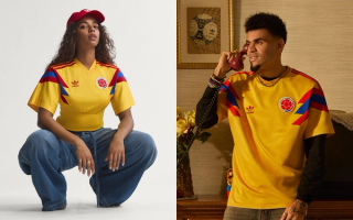 Retro apparel from adidas' Colombia Fan/Bring-Back Collection ahead of the 2026 FIFA World Cup™ tournament.