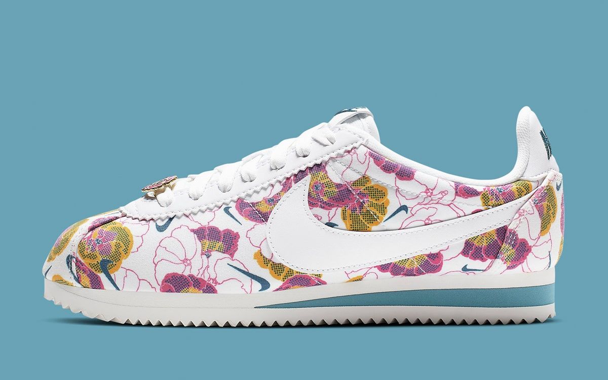 Floral print nike sales cortez