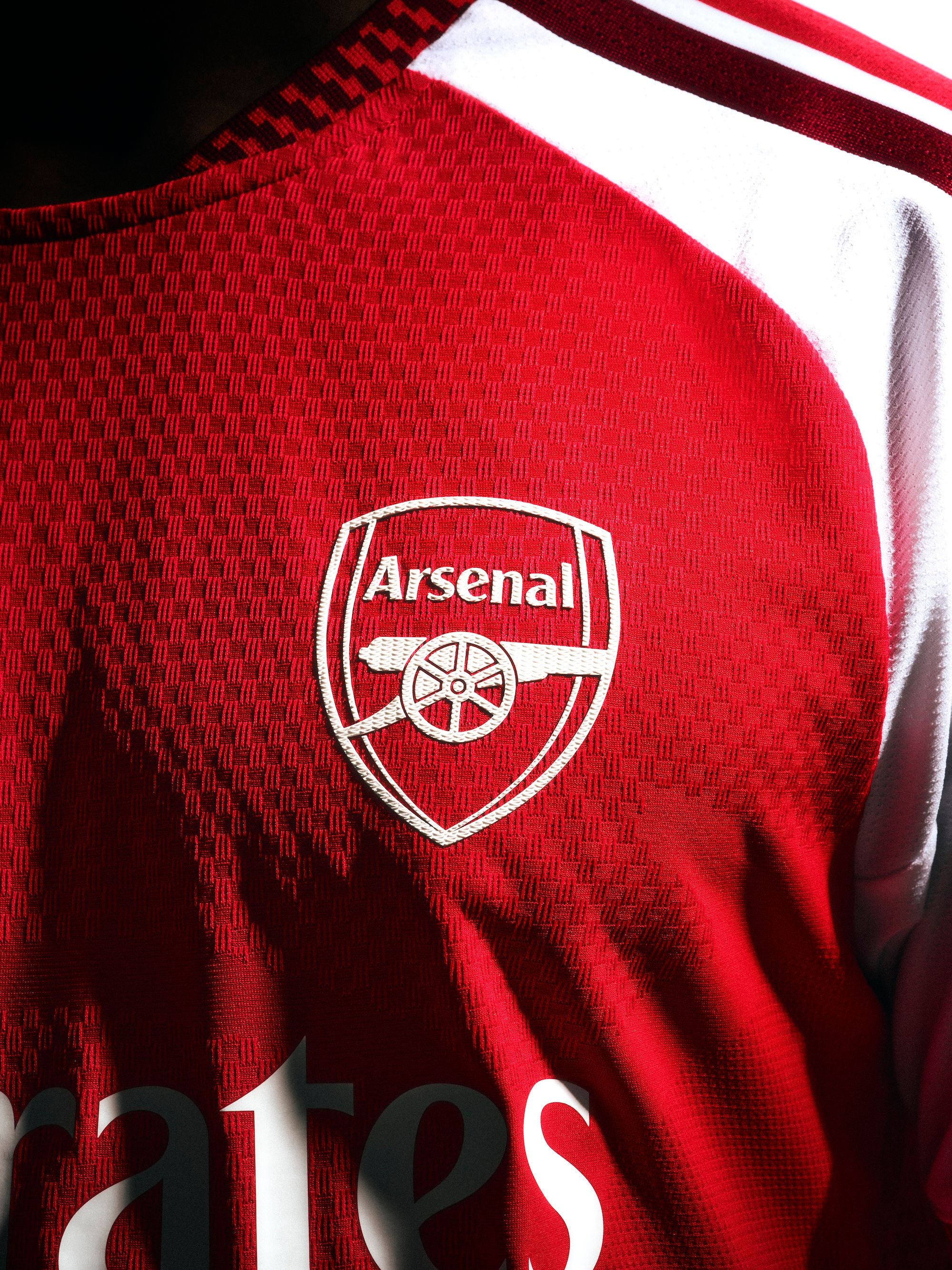 Arsenal 26/27 Home kit by adidas. Photo via adidas.