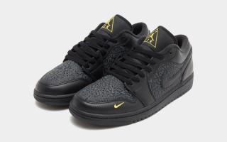 Air Jordan 1 Low "Black Elephant Print" retro.