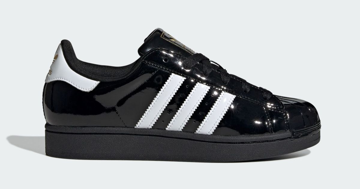 Adidas Reimagines the Superstar in Glossy Black Patent Leather for ...