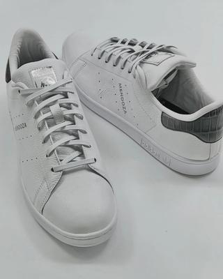 Custom adidas Stan Smith gift for Fernando Mendoza. Photo by @excelfootball via The Shoe Surgeon on Instagram.