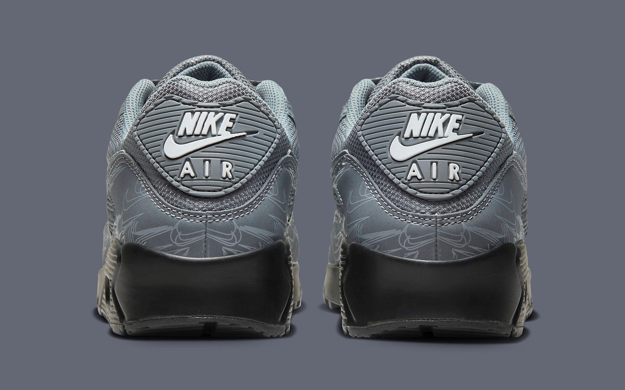 Nike Air Max 90 GREY REFLECTIVE DZ4504-002 Size 13 WORN Nike Air Max 90 GREY REFLECTIVE DZ4504-002 | Mercari main image 2