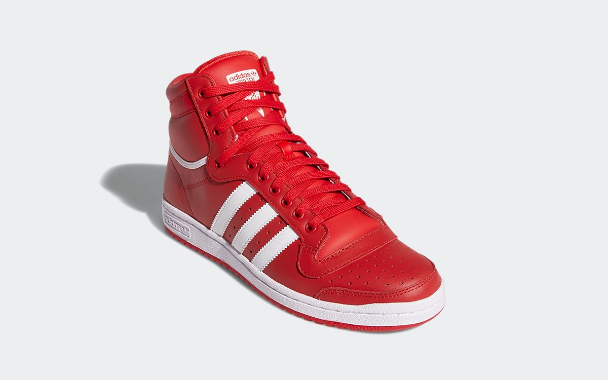 Adidas high discount neck red shoes