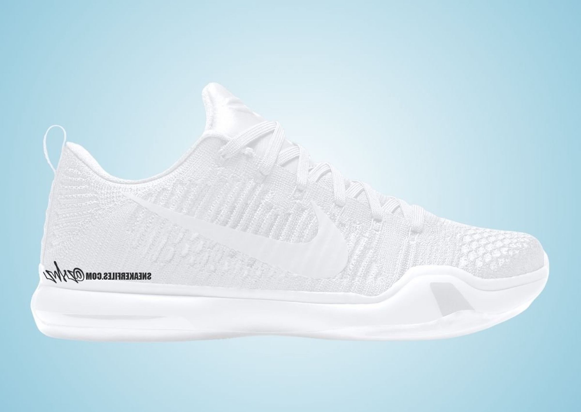 Speculative mock-up of the Nike Kobe 10 Protro Elite Low "Halo" basketball sneaker.