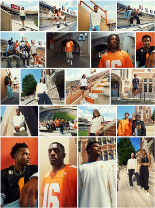 University of Tennessee Volunteers fans wearing adidas fan gear.