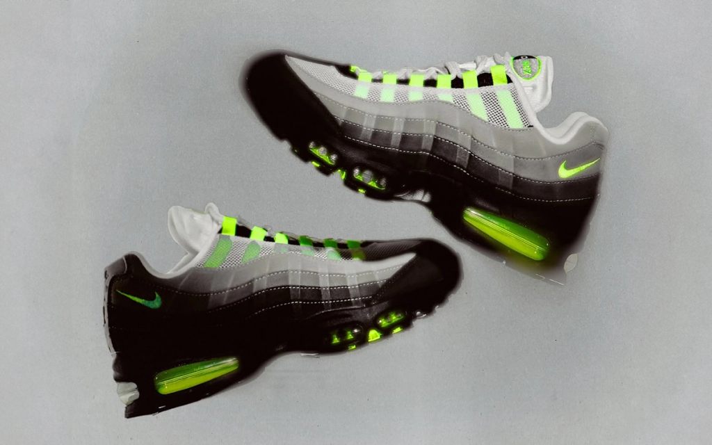 Nike Air Max 95 OG Neon featuring volt and neon accents on mesh and synthetic upper