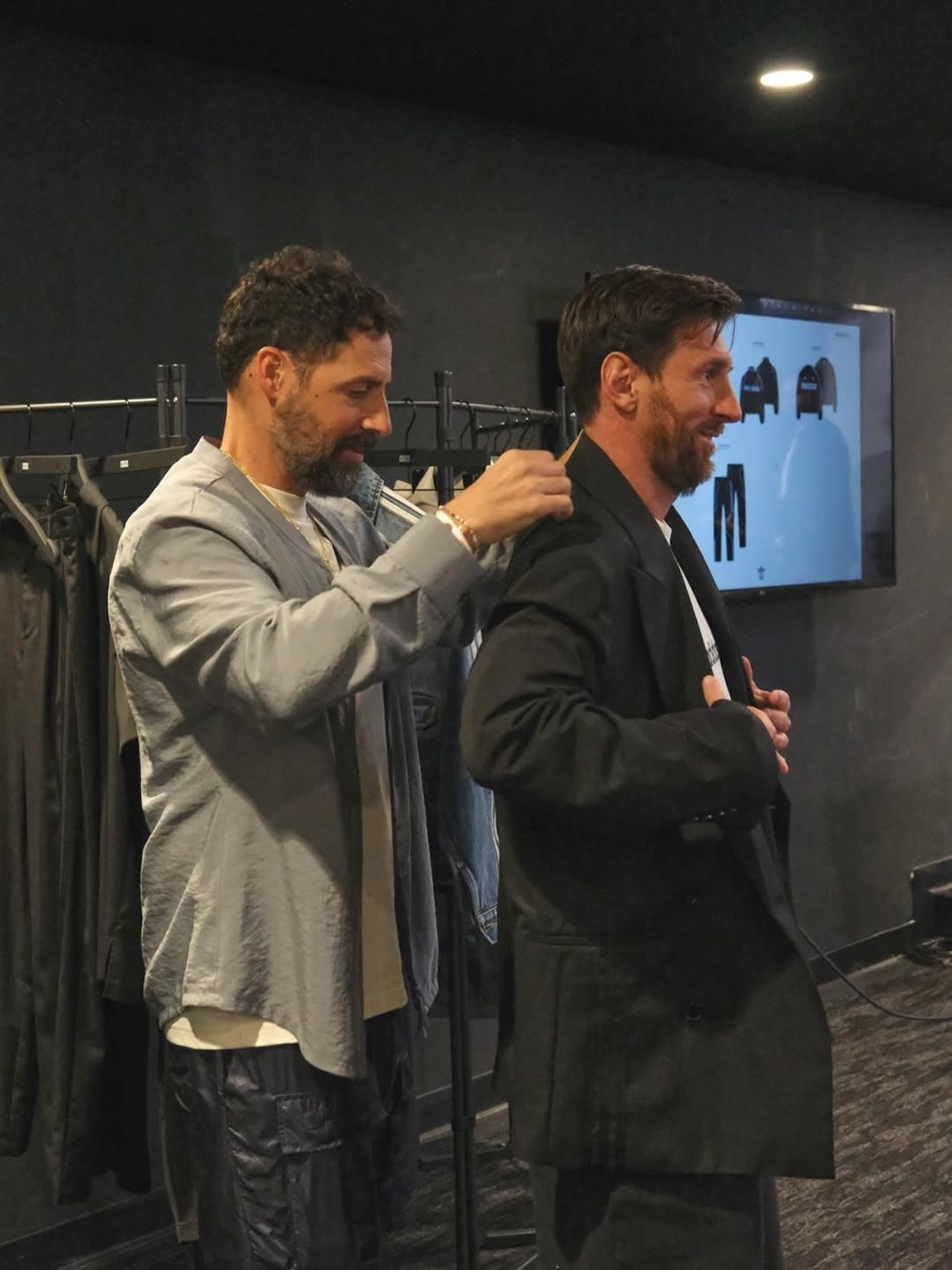 Lionel Messi & Ronnie Fieg for Kith x adidas Football. Photo via Ronnie Fieg.