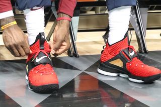 Alternate Diamond Turf Nike LeBron 15 On Foot