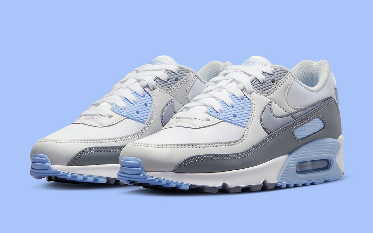 nike air max 90 grey and blue