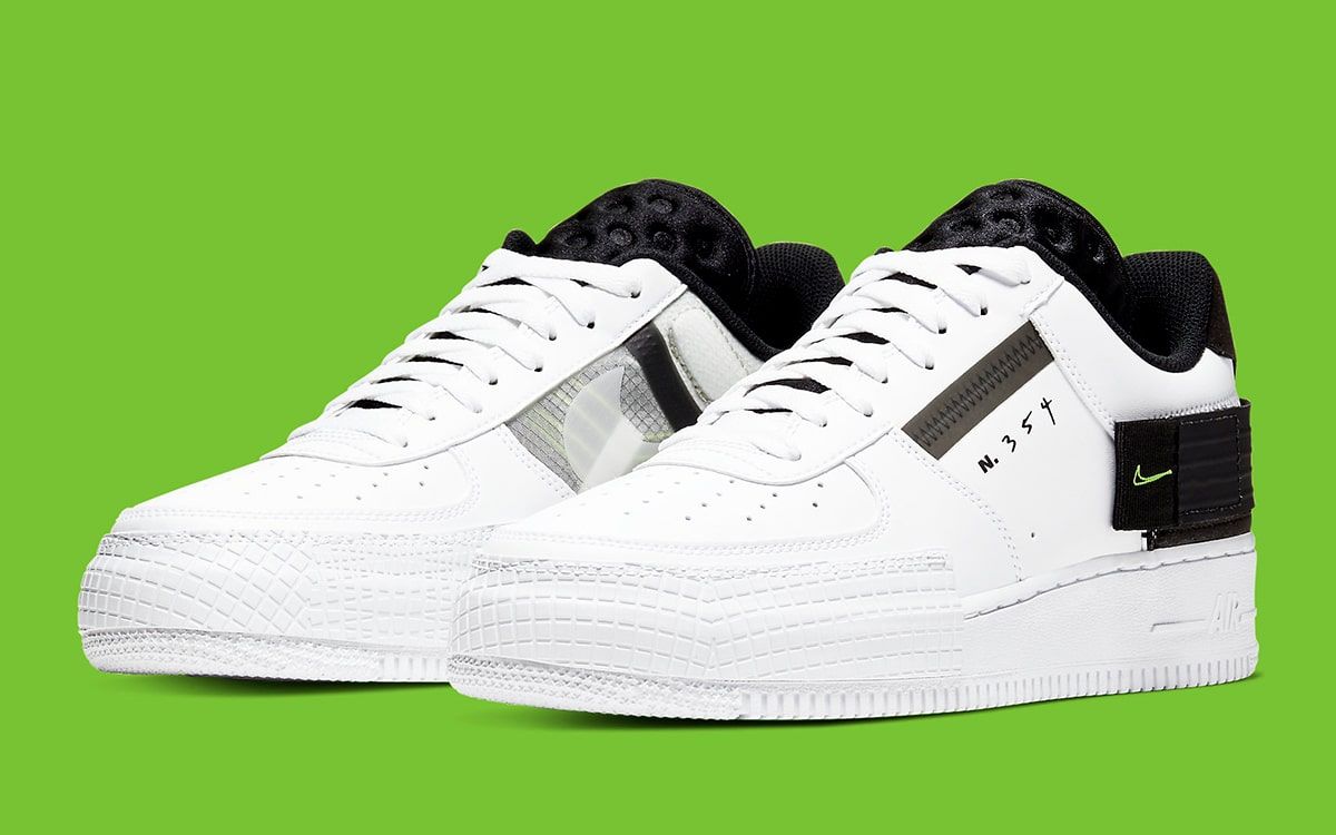 Air force 1 type black deals white