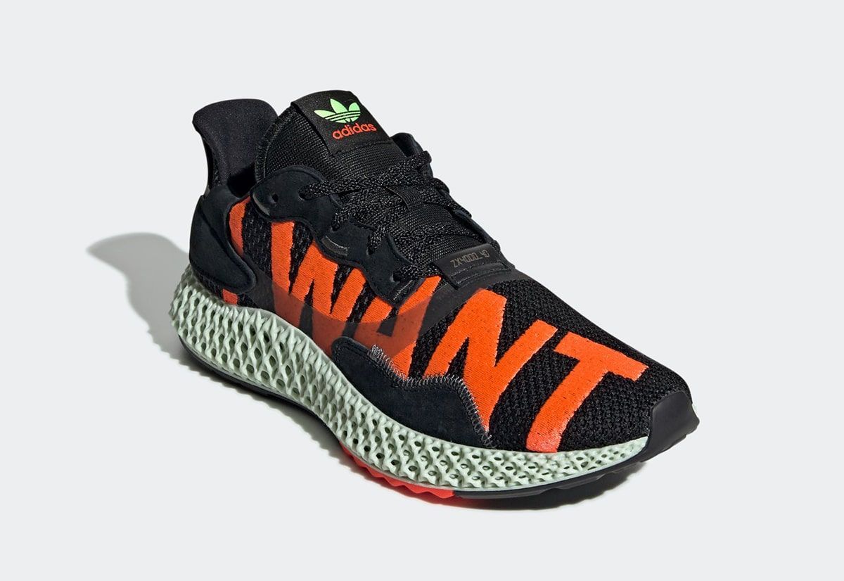 The adidas ZX 4000 4D “I Want, I Can” Backs Up in Black | House of 