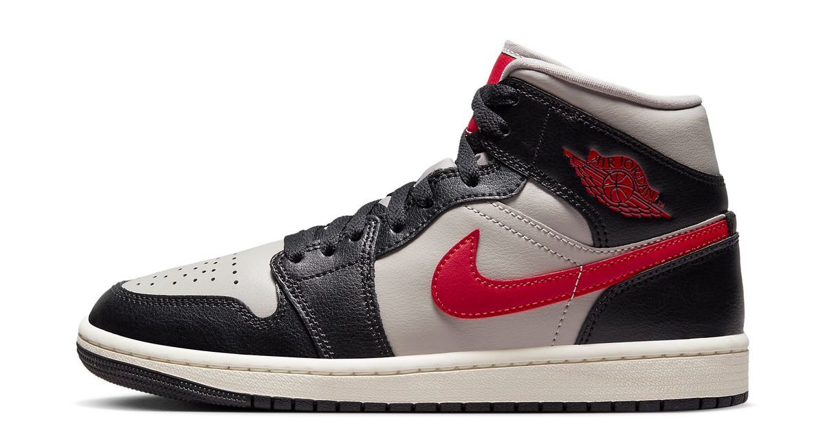 This Grey, Black and Red Air Jordan 1 Mid is Available Now! | House of ...