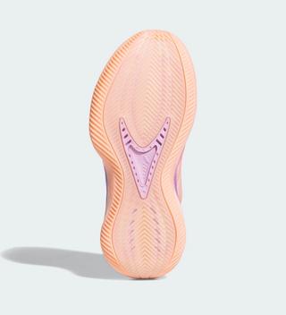 Kids' adidas Anthony Edwards 2 "3SSB" in a "Haze Coral/Bliss Lilac/Zero Metallic" color scheme.