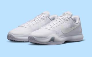 Nike Kobe 10 Protro Elite Low "Halo" basketball sneaker.