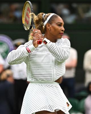 Serena Williams wearing unreleased Nike Tennis Radical AirFlow Uniform. Photo via Roland-Garros.