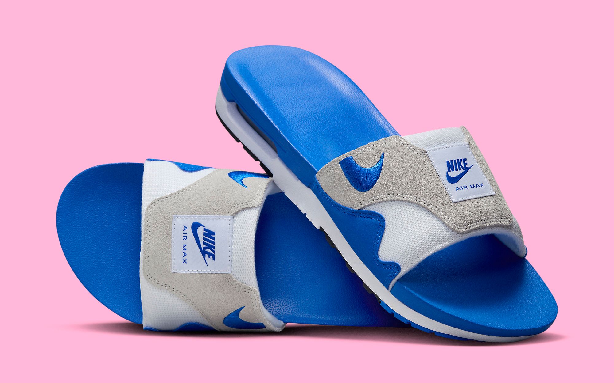 Nike air max online slides blue