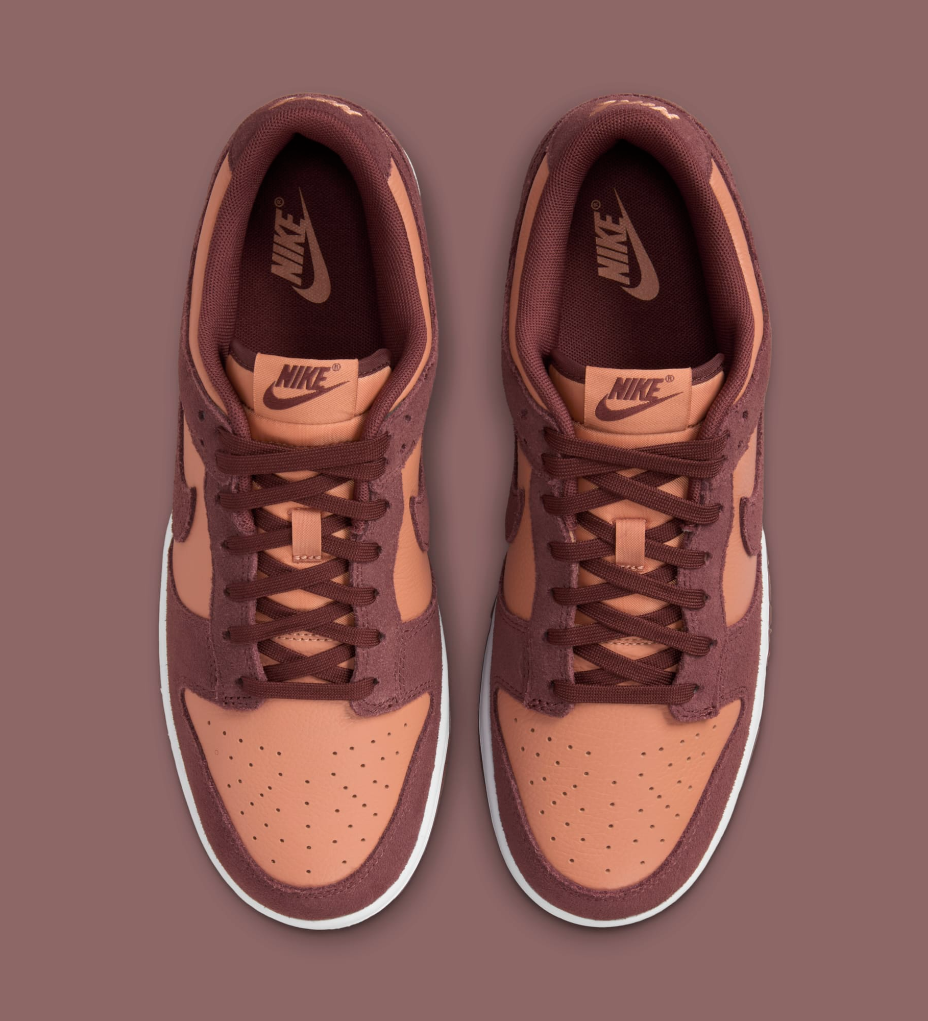 MENS NIKE DUNK LOW RETRO SE LEATHER/SUEDE_AMBER BROWN FQ8249-200-SIZE 10 Available Now //  main image 3