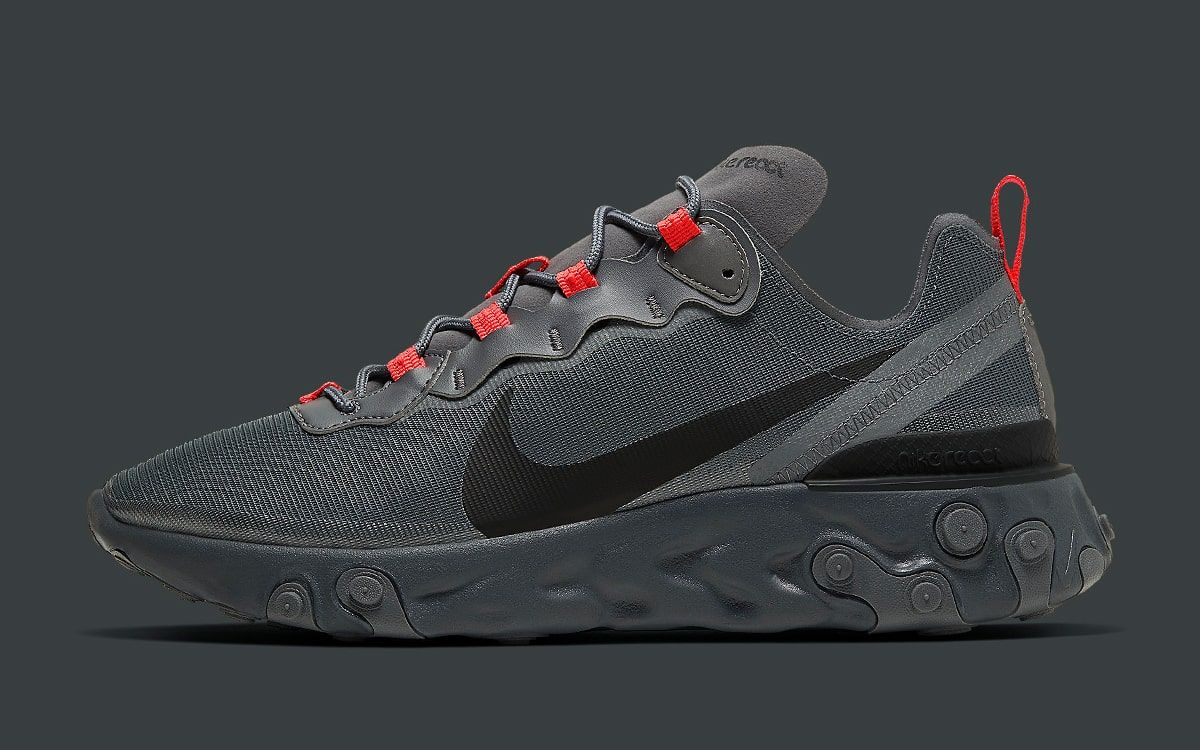 Nike element react 55 shop dark grey black crimson