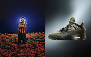Mexico's El Malilla in promotional material for Jordan Brand's "Somos Eternos" Collection inspired by Día de Muertos, Air Jordan 4 retro from the collection.