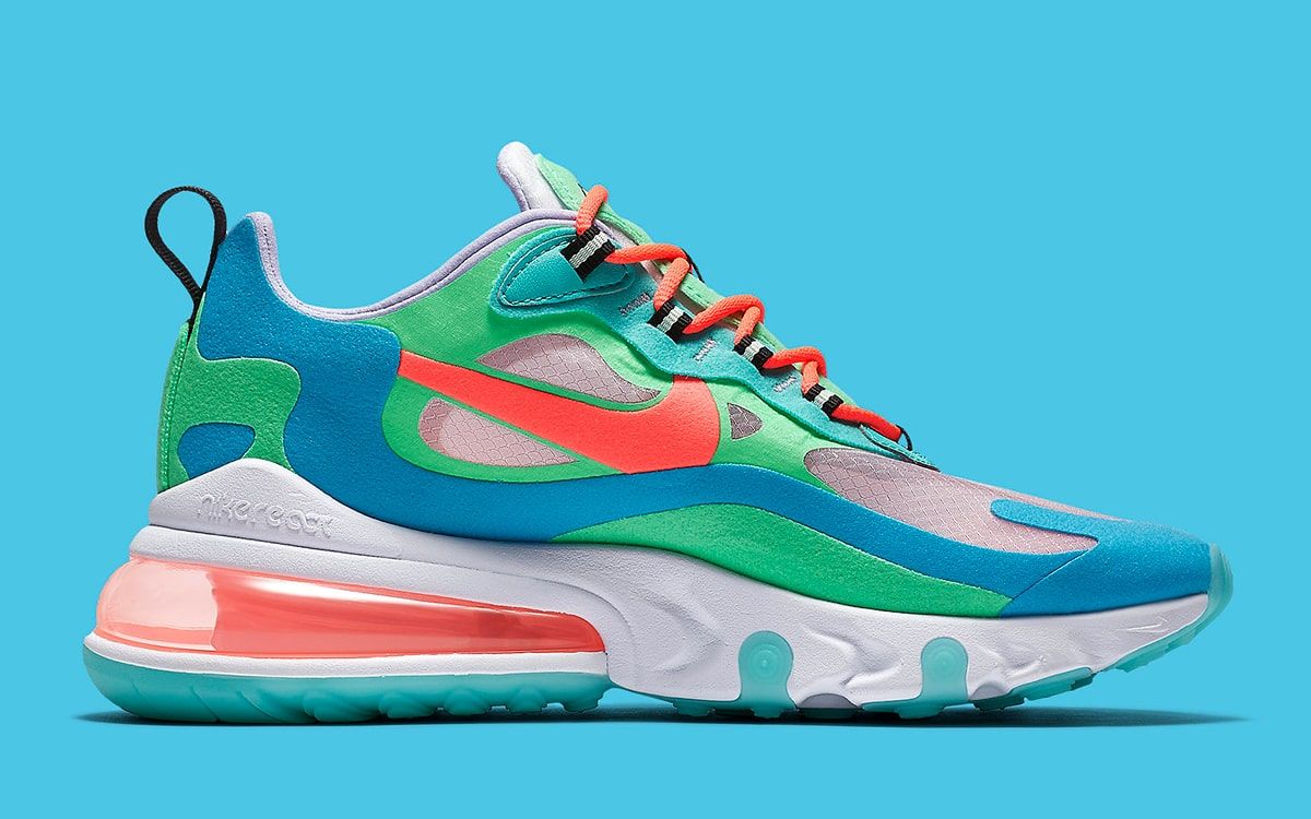 This Trippy Nike Air Max 270 React Tacks on Translucent Uppers